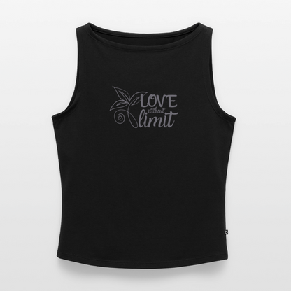 Frauen Tank Top mit U-Boot-Ausschnitt - Schwarz