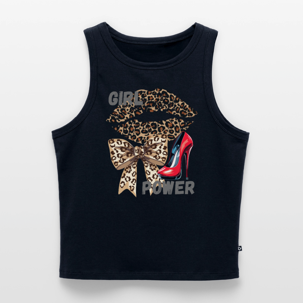 Cropped Frauen Organic Tank Top - Navy