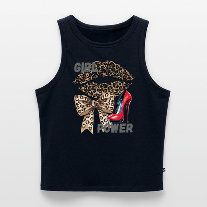 Cropped Frauen Organic Tank Top - Navy