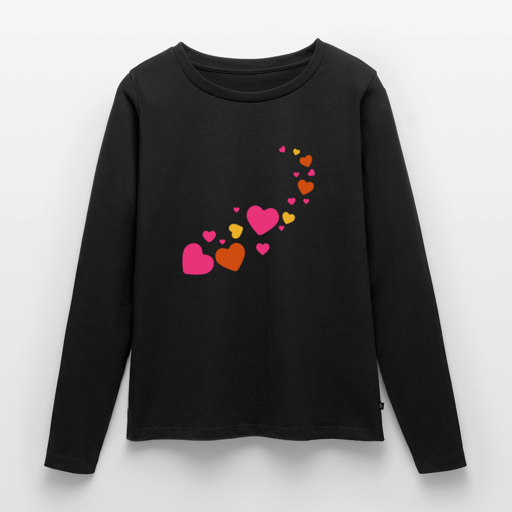 Frauen Premium Langarmshirt - Schwarz