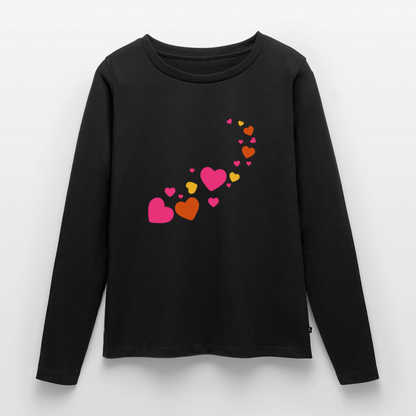 Frauen Premium Langarmshirt - Schwarz