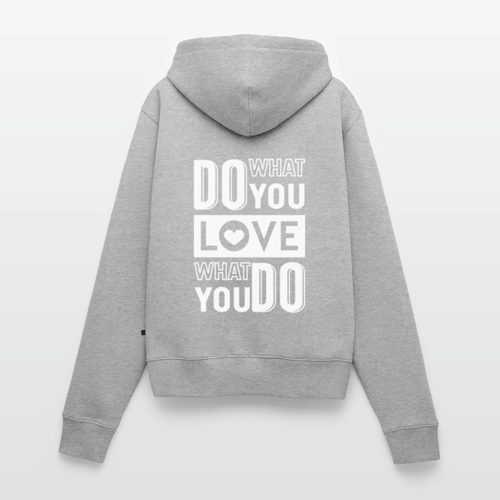 Frauen Premium Kapuzenjacke - Grau meliert