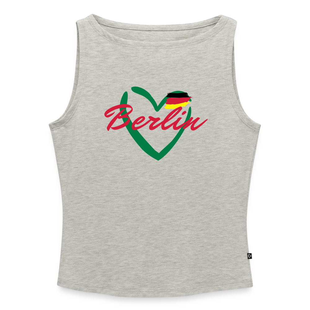 Frauen Tank Top mit U-Boot-Ausschnitt - Grau meliert