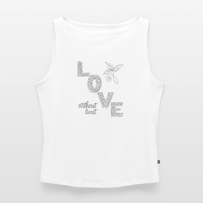 Frauen Tank Top mit U-Boot-Ausschnitt - Weiß