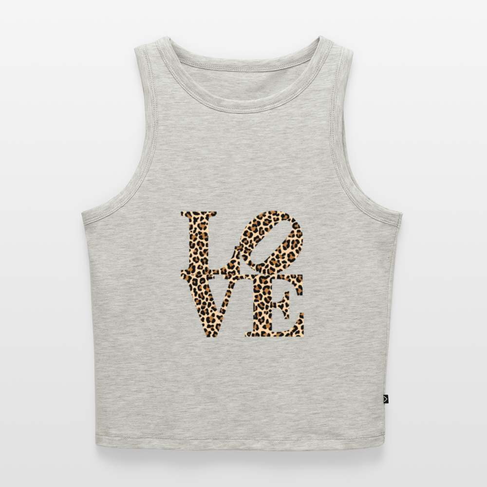 Frauen Cropped Tank Top - Grau meliert