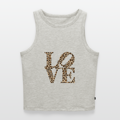 Frauen Cropped Tank Top - Grau meliert