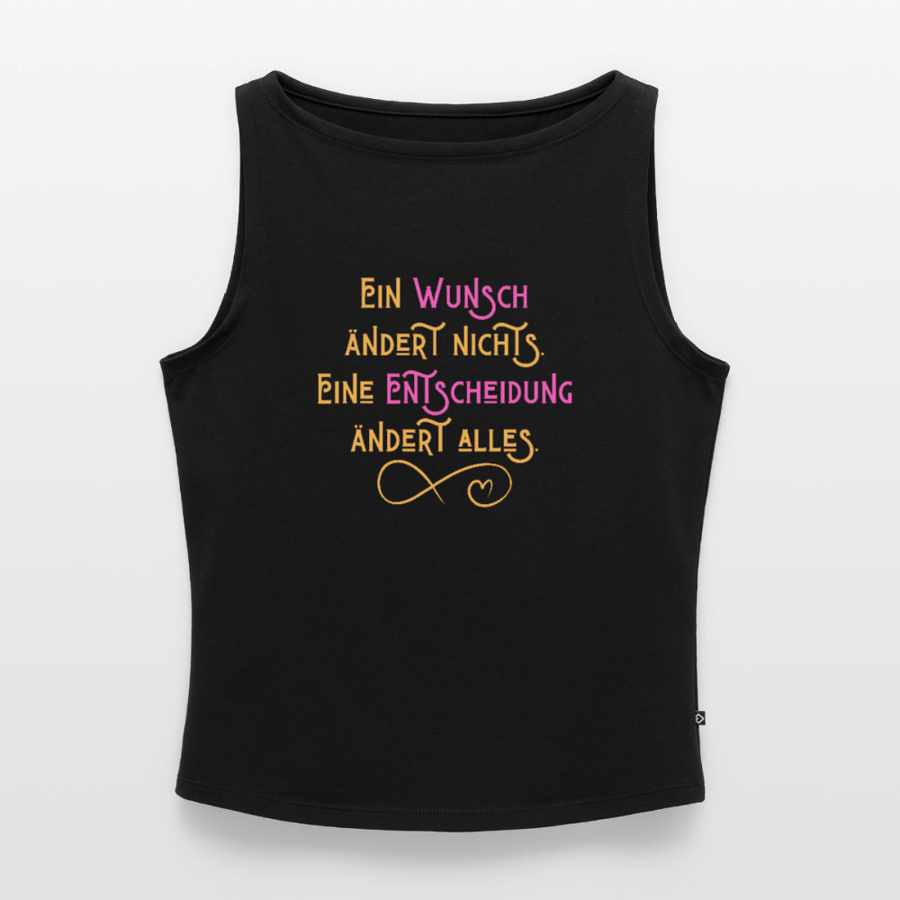 Frauen Tank Top mit U-Boot-Ausschnitt - Schwarz