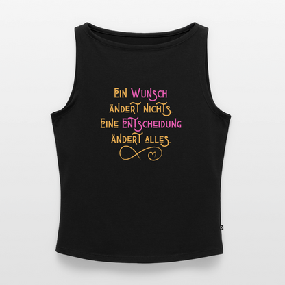 Frauen Tank Top mit U-Boot-Ausschnitt - Schwarz