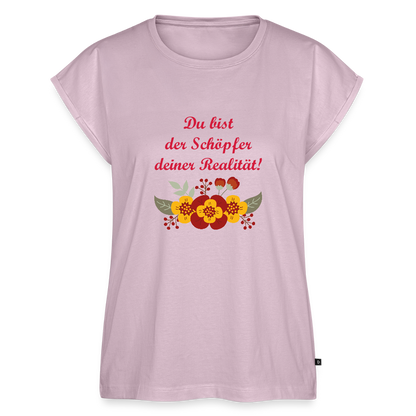 Frauen T-Shirt mit gerollten Ärmeln - Altrosa