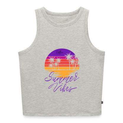 Frauen Cropped Tank Top - Grau meliert
