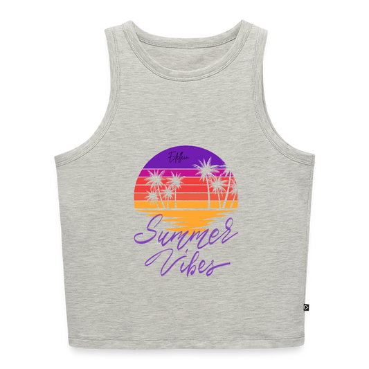 Frauen Cropped Tank Top - Grau meliert