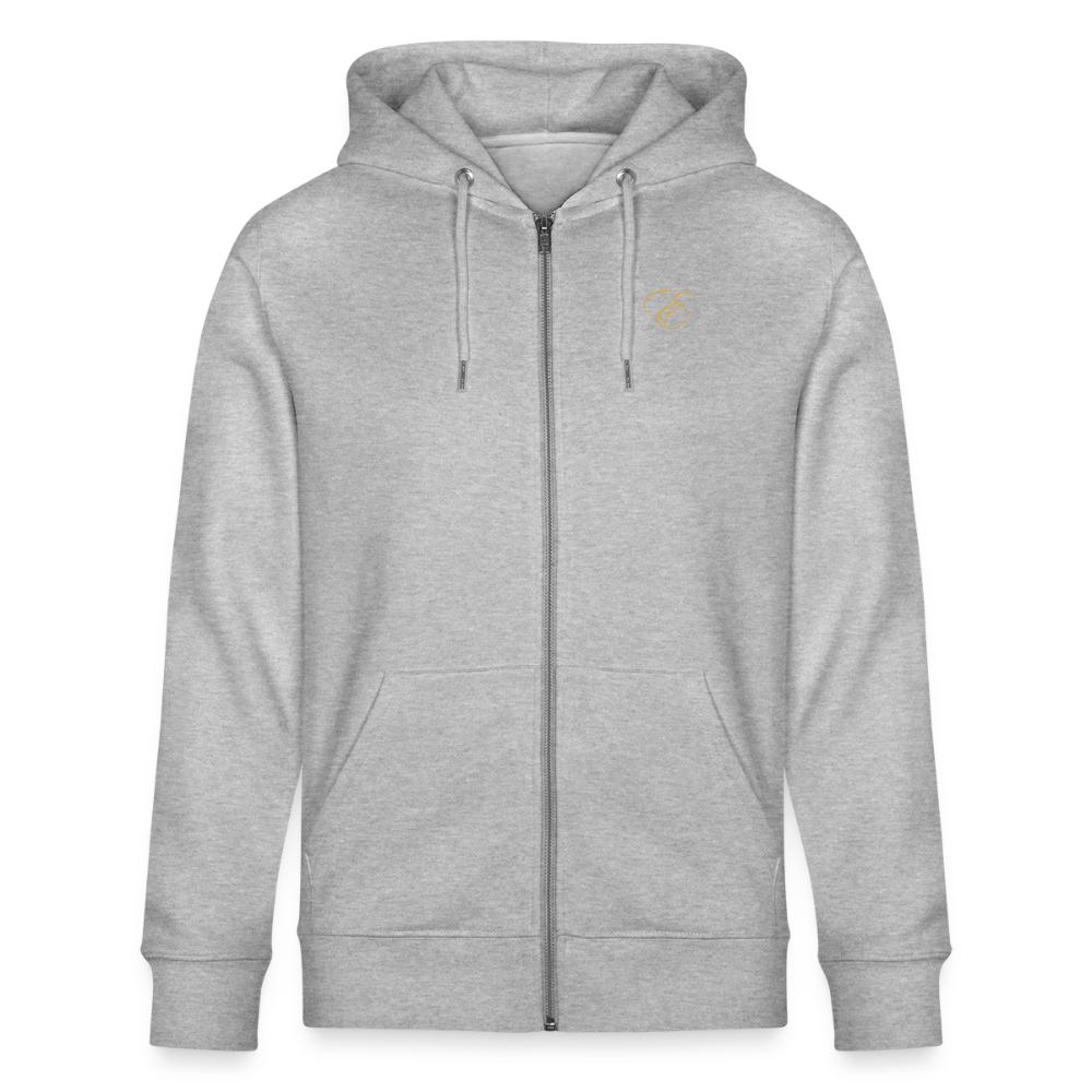 Unisex Bio-Kapuzenjacke CULTIVATOR - Grau meliert