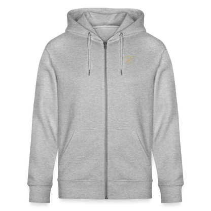 Unisex Bio-Kapuzenjacke CULTIVATOR - Grau meliert