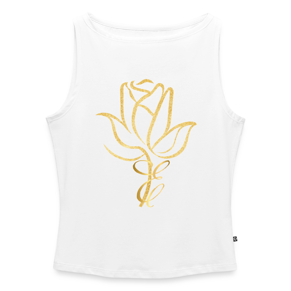 Frauen Tank Top mit U-Boot-Ausschnitt - Weiß