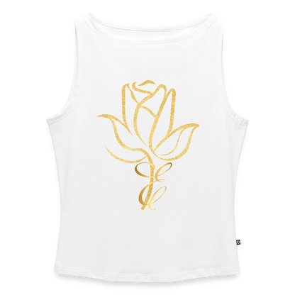 Frauen Tank Top mit U-Boot-Ausschnitt - Weiß