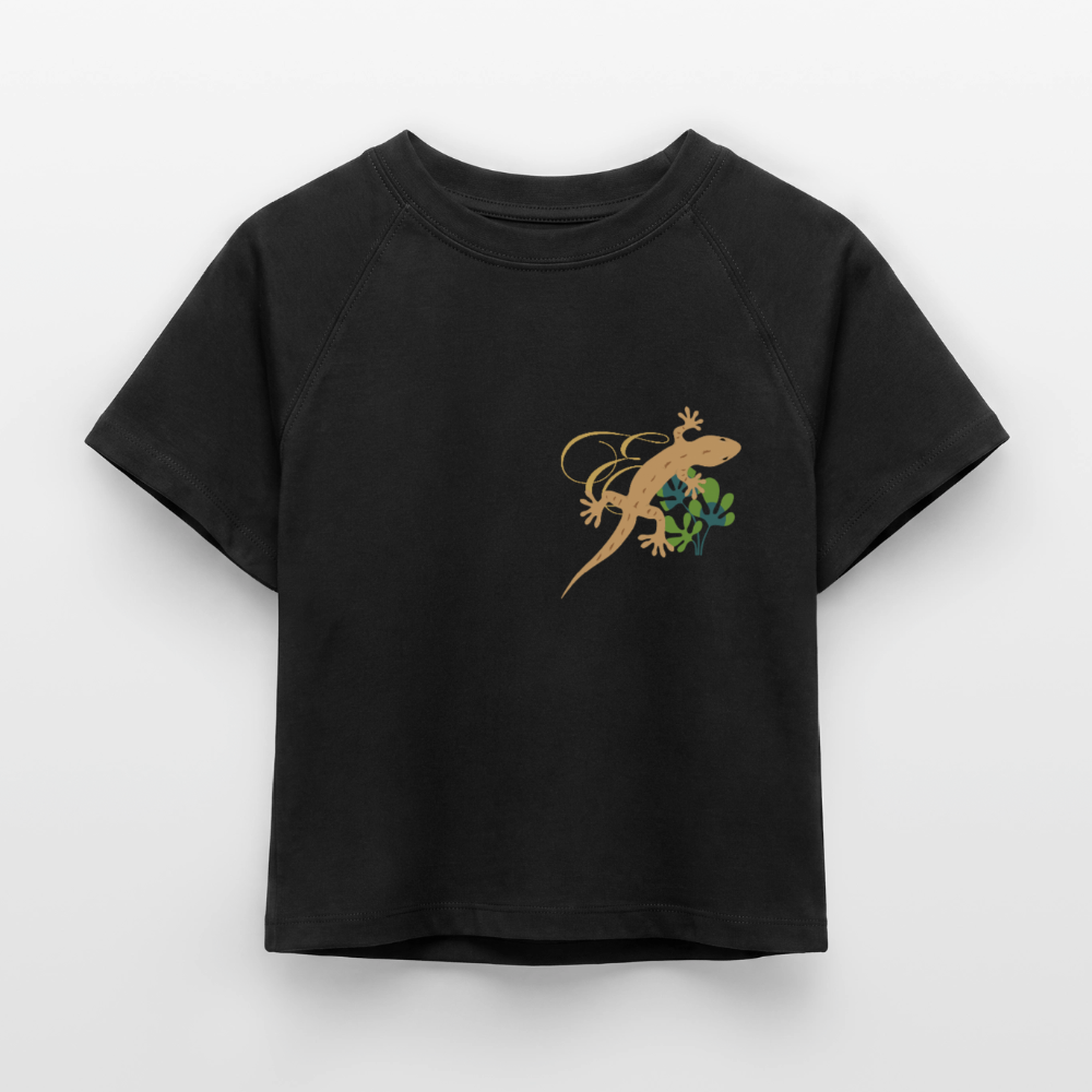 Damen Cropped T-Shirt - Schwarz