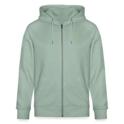 Unisex Bio-Kapuzenjacke CULTIVATOR - Helles Graugrün