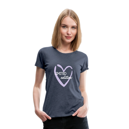 Frauen Premium T-Shirt - Blau meliert