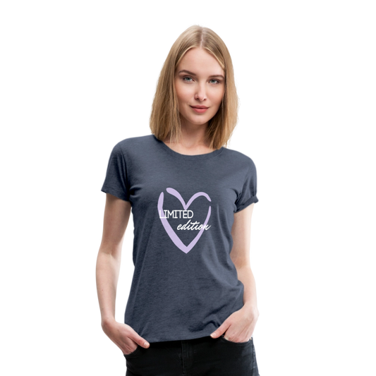 Frauen Premium T-Shirt - Blau meliert