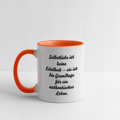 Tasse zweifarbig - Weiß/Orange