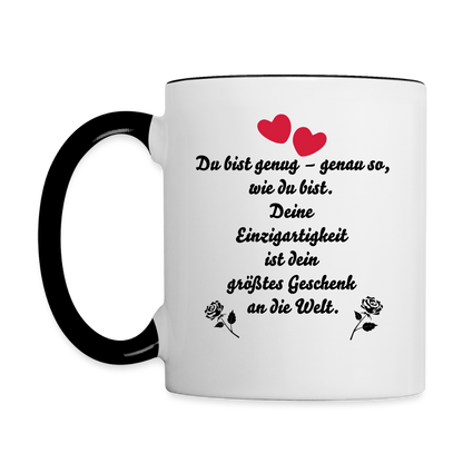 Tasse zweifarbig - Weiß/Schwarz