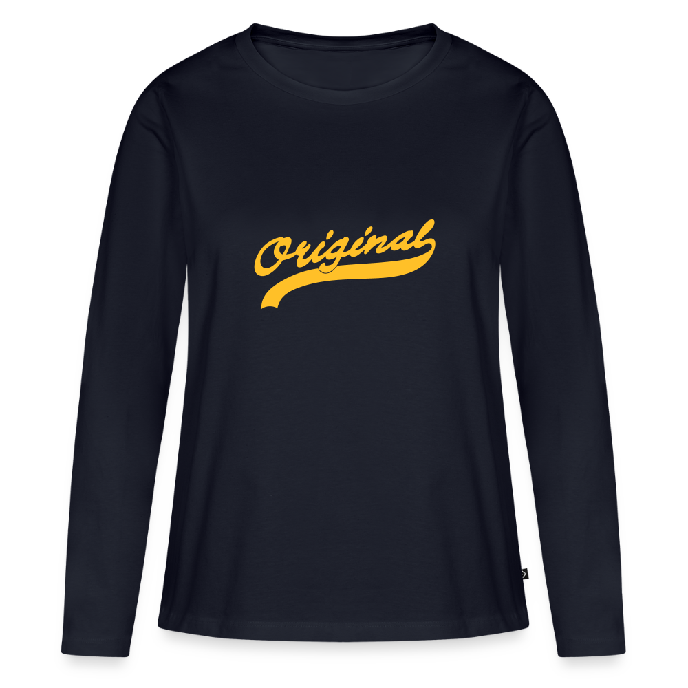 Frauen Premium Langarmshirt - Navy