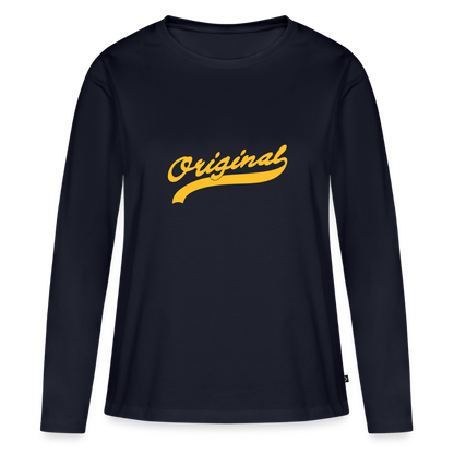 Frauen Premium Langarmshirt - Navy
