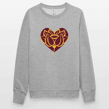 Unisex Pullover - Weißgrau meliert