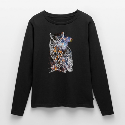 Frauen Premium Langarmshirt - Schwarz