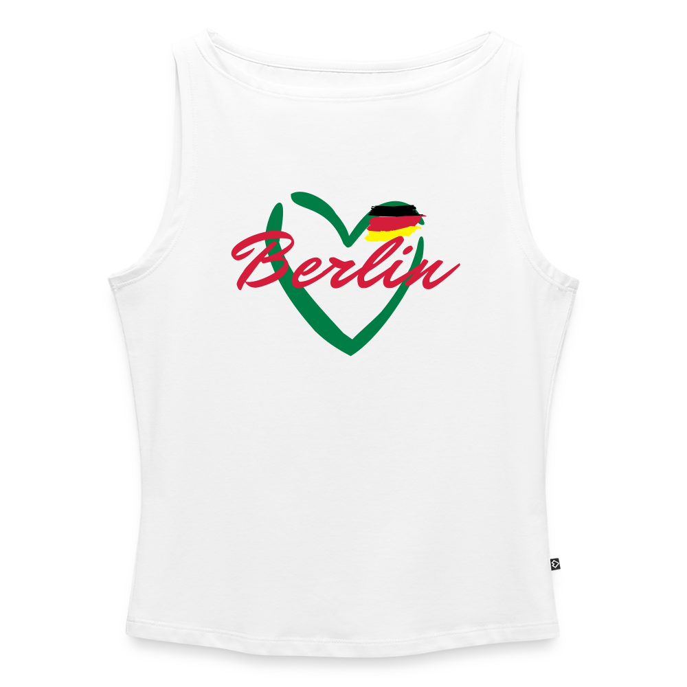 Frauen Tank Top mit U-Boot-Ausschnitt - Weiß