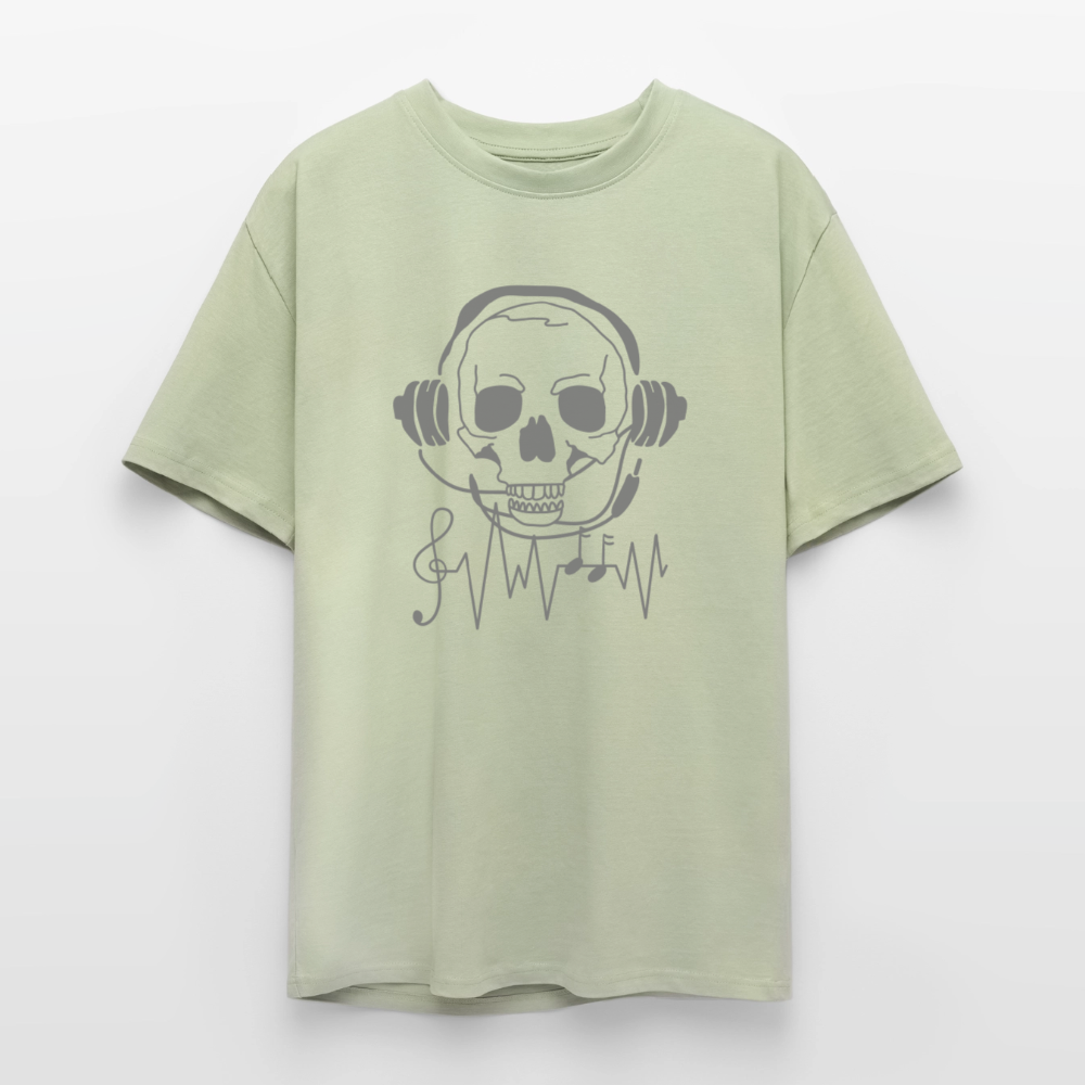 Oversized Heavyweight Unisex T-Shirt - Leichtes Salbeigrün 