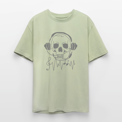 Oversized Heavyweight Unisex T-Shirt - Leichtes Salbeigrün 