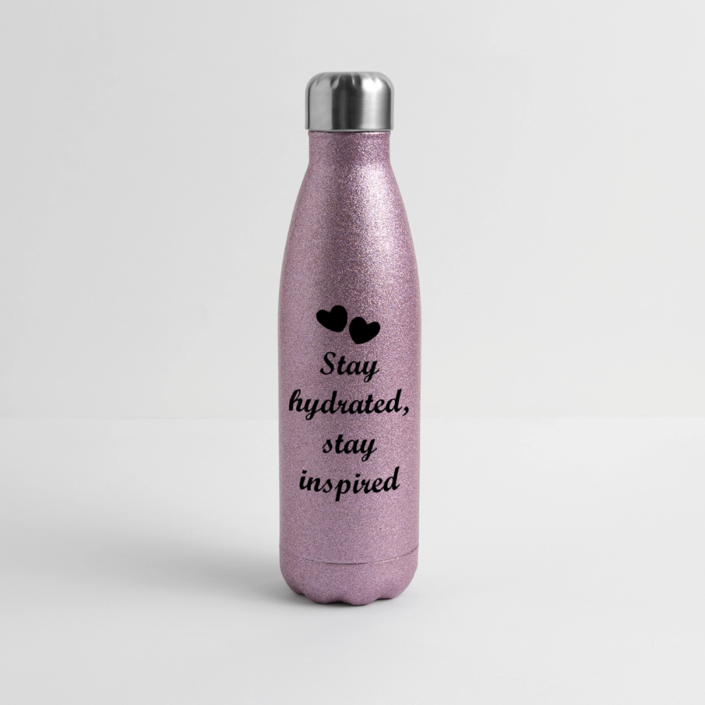 Glitzer Edelstahl Thermosflasche - Pink Glitzer