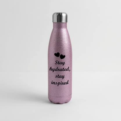 Glitzer Edelstahl Thermosflasche - Pink Glitzer