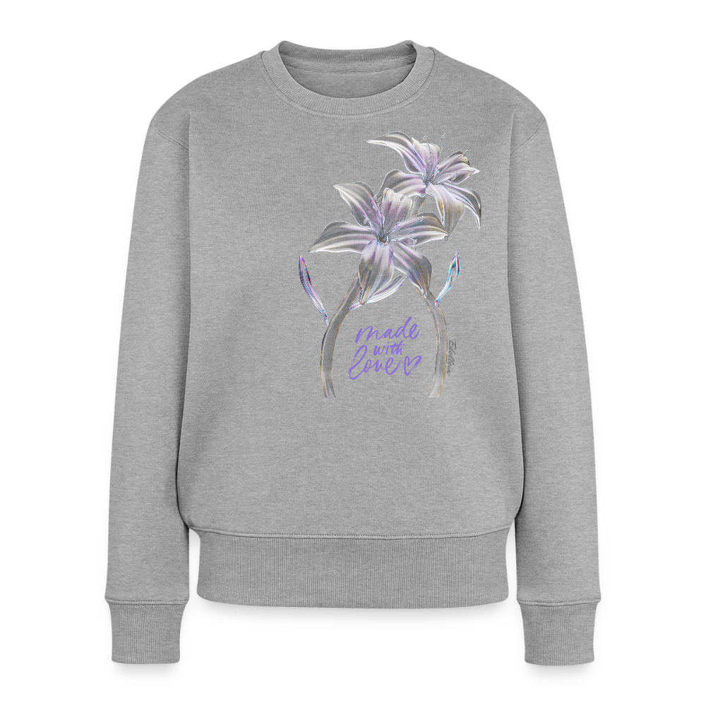 Frauen Premium Pullover - Grau meliert