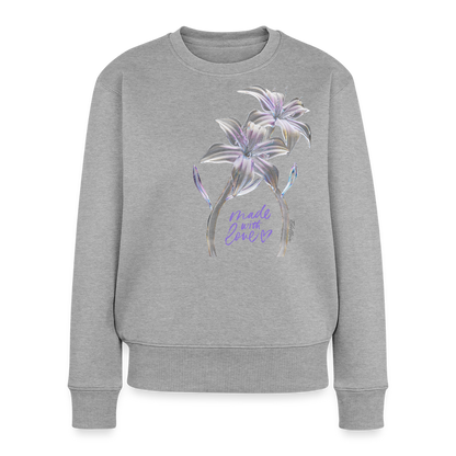 Frauen Premium Pullover - Grau meliert