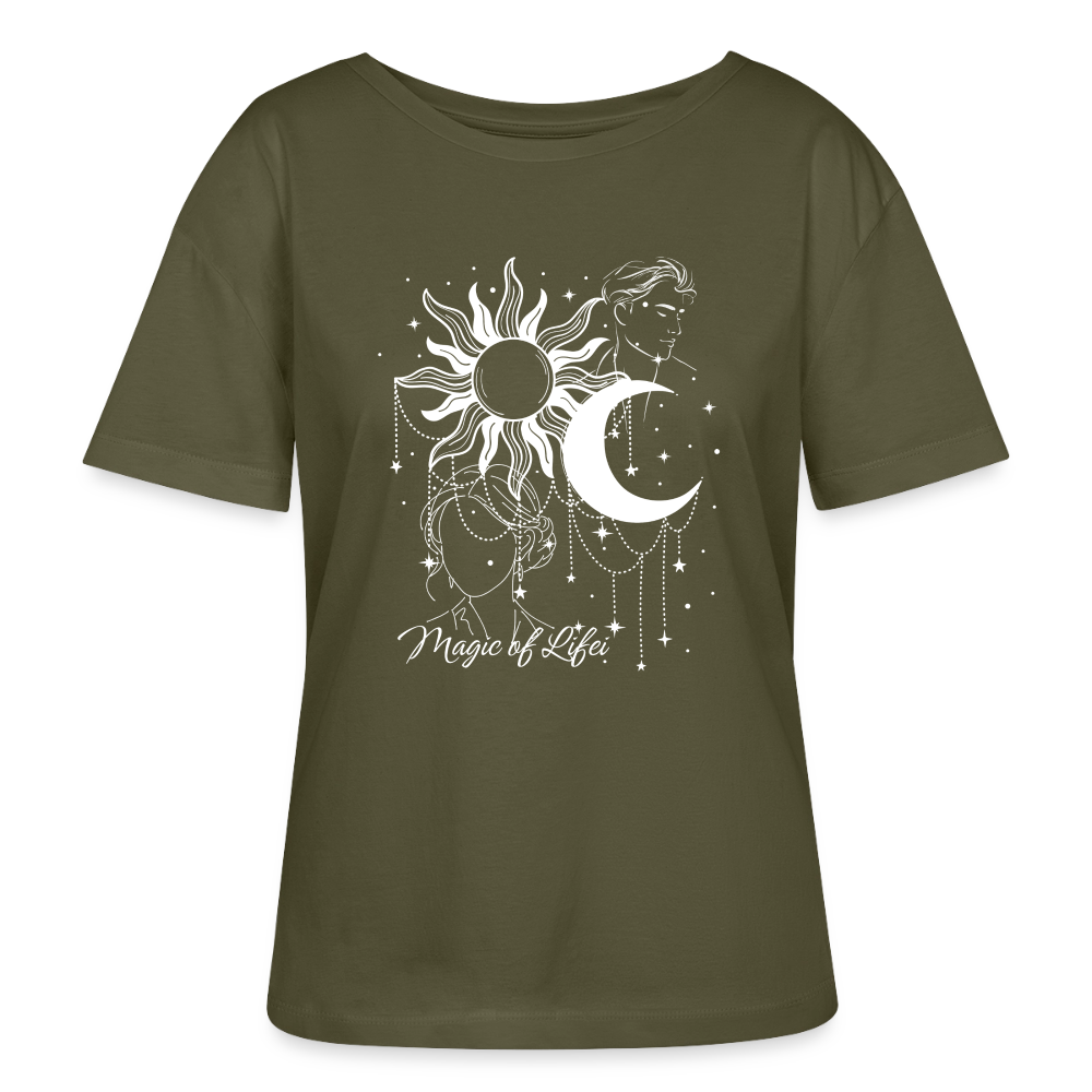 Relaxed Rundhals Frauen Bio-T-Shirt - Khaki