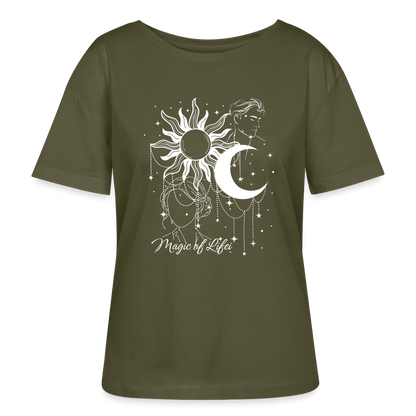 Relaxed Rundhals Frauen Bio-T-Shirt - Khaki