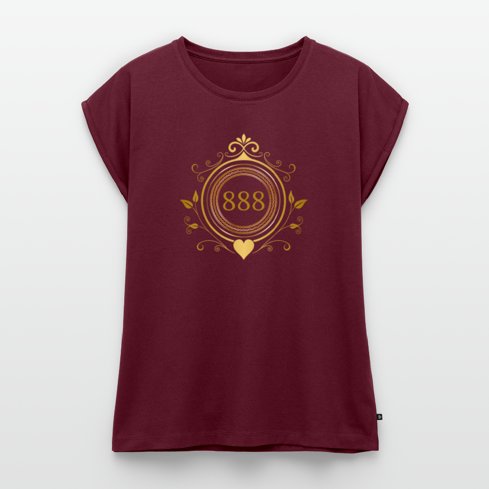 Frauen Oversize T-Shirt - Burgunderrot