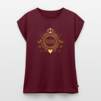 Frauen Oversize T-Shirt - Burgunderrot