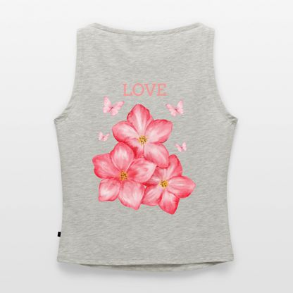 Frauen Tank Top mit U-Boot-Ausschnitt - Grau meliert