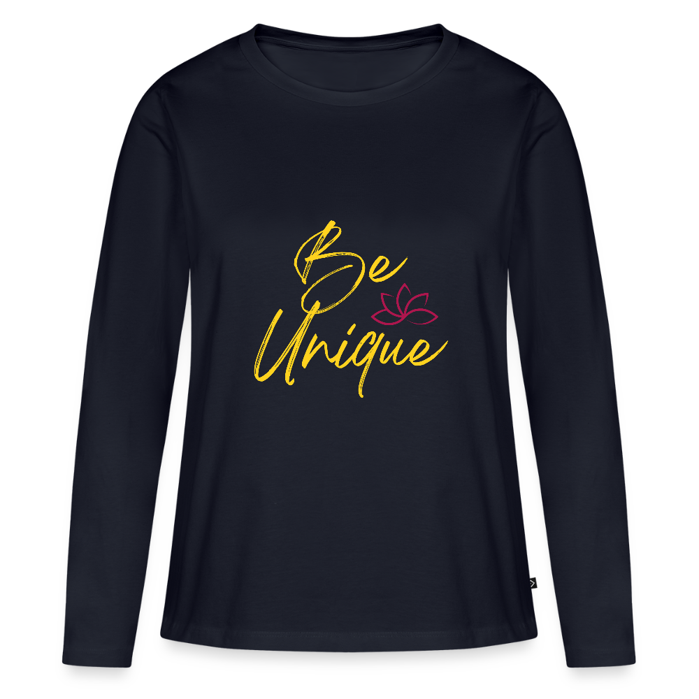 Frauen Premium Langarmshirt - Navy