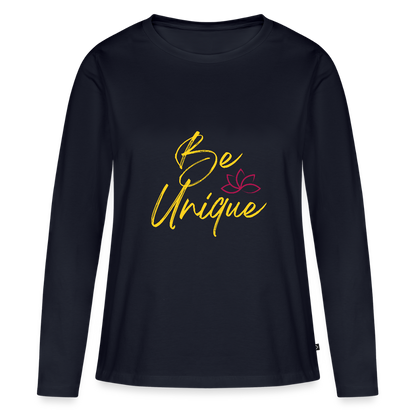 Frauen Premium Langarmshirt - Navy