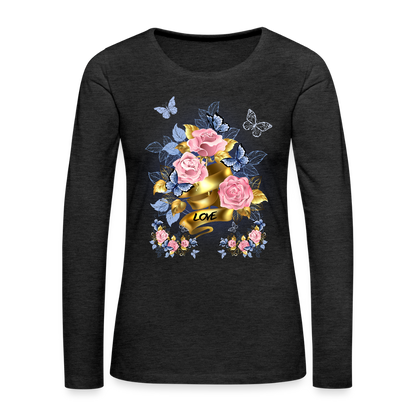 Frauen Premium Langarmshirt - Anthrazit
