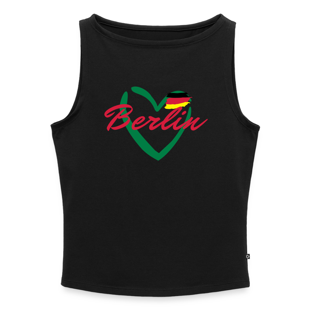 Frauen Tank Top mit U-Boot-Ausschnitt - Schwarz