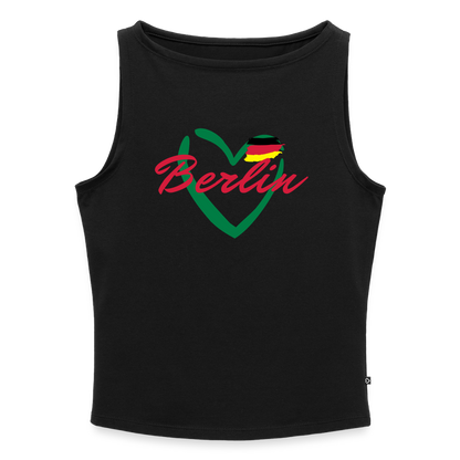 Frauen Tank Top mit U-Boot-Ausschnitt - Schwarz