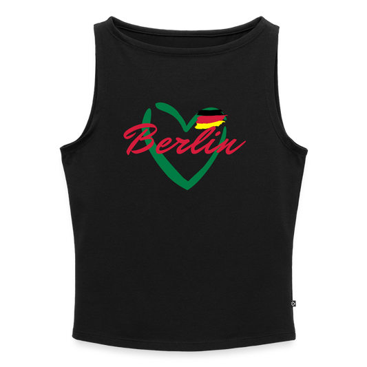 Frauen Tank Top mit U-Boot-Ausschnitt - Schwarz