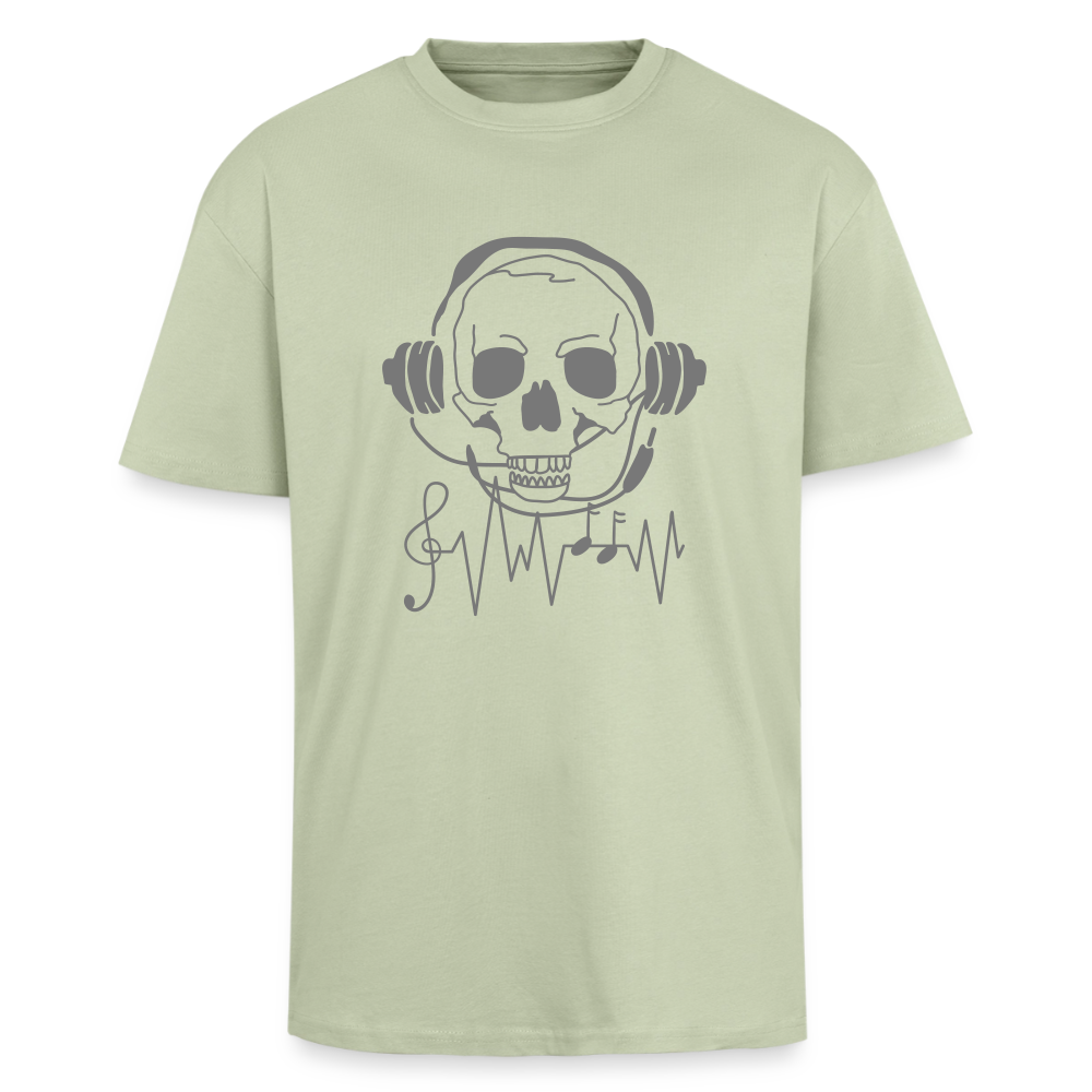 Oversized Heavyweight Unisex T-Shirt - Leichtes Salbeigrün 
