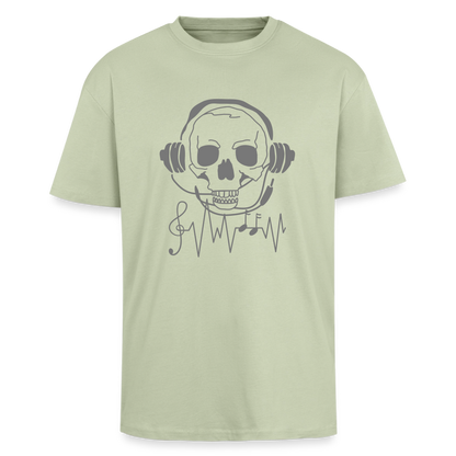 Oversized Heavyweight Unisex T-Shirt - Leichtes Salbeigrün 