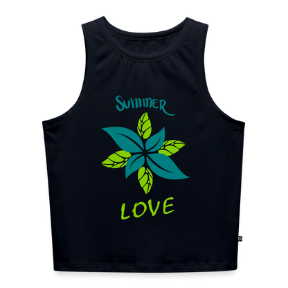 Frauen Cropped Tank Top - Navy